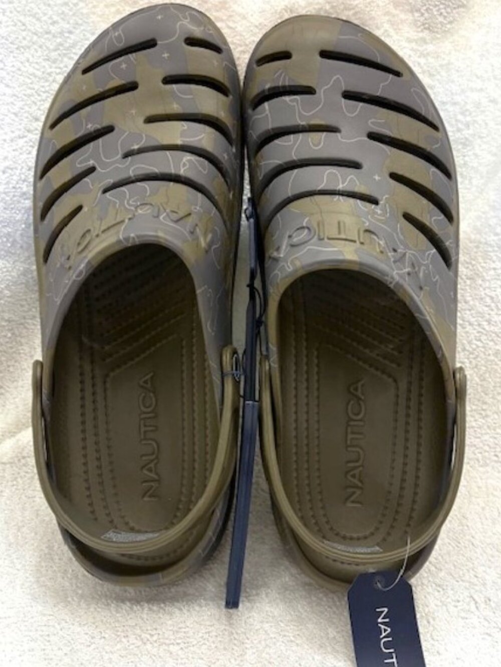 Nautica Camo River Edge slip-on athletic clogs Men's Size 10 NWT